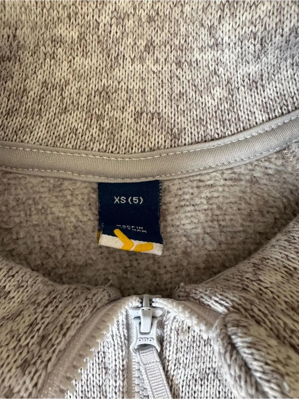 Old Navy Quarter-Zip Sweater Heather Light Gray XS - Picture 4 of 7